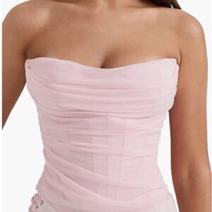 - House of CB - Georgie Mesh Strapless Corset Top
